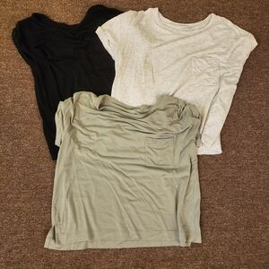 American Eagle Outfitters Short Sleeve Tees - Black, Gray, and Cream